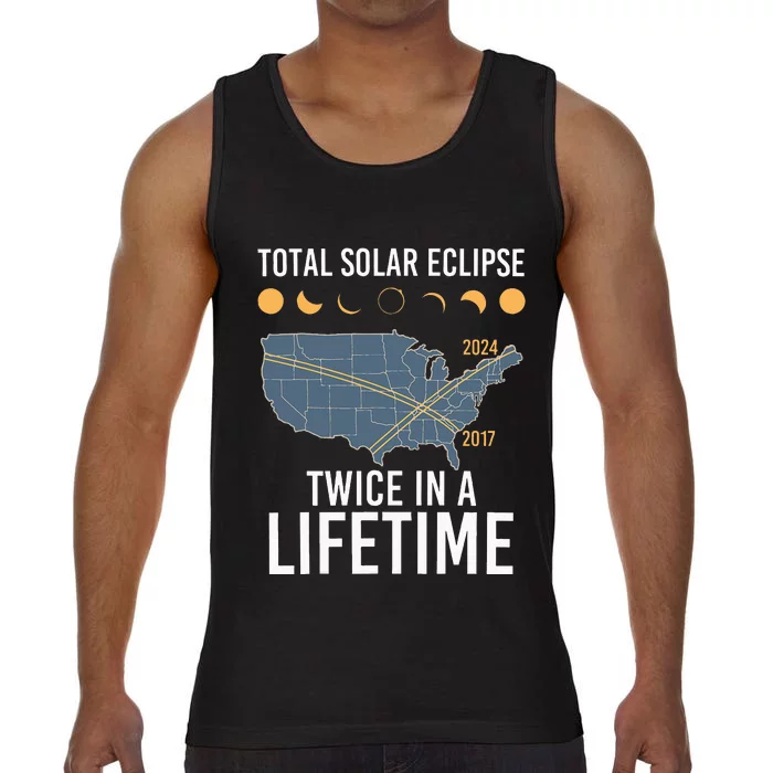 Twice In A Lifetime Solar Eclipse 2024 Total Eclipse Comfort Colors® Tank Top