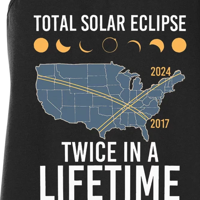 Twice In A Lifetime Solar Eclipse 2024 Total Eclipse Women's Racerback Tank