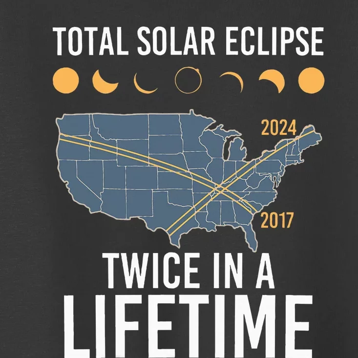 Twice In A Lifetime Solar Eclipse 2024 Total Eclipse Toddler T-Shirt