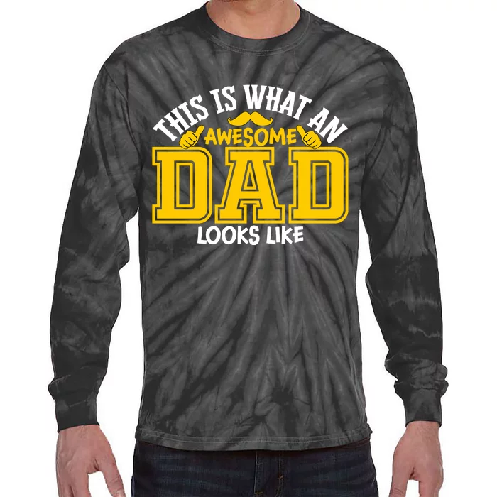 This Is Awesome Dad Tie-Dye Long Sleeve Shirt