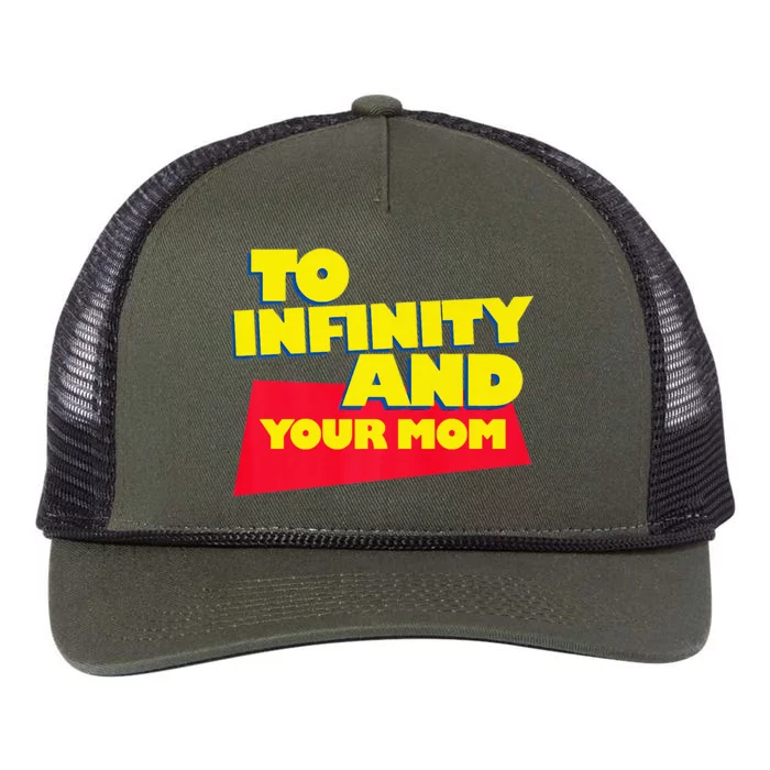 To Infinity And Your Mom  Vacation  Gift Retro Rope Trucker Hat Cap