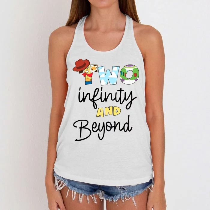 Two Infinity And Beyond Women's Knotted Racerback Tank