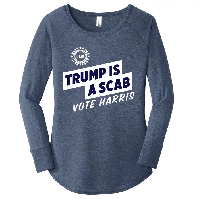 Trump Is A Scab Vote Kamala Harris Women's Perfect Tri Tunic Long Sleeve Shirt