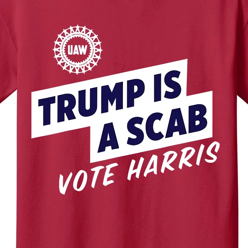 Trump Is A Scab Vote Kamala Harris Kids T-Shirt