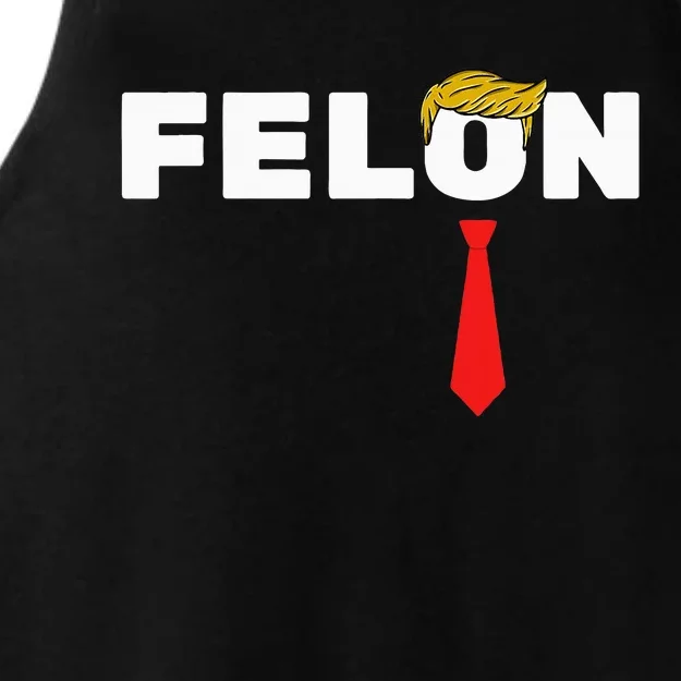 Trump Is A Felon Trump Is Guilty On 34 Counts Ladies Tri-Blend Wicking Tank