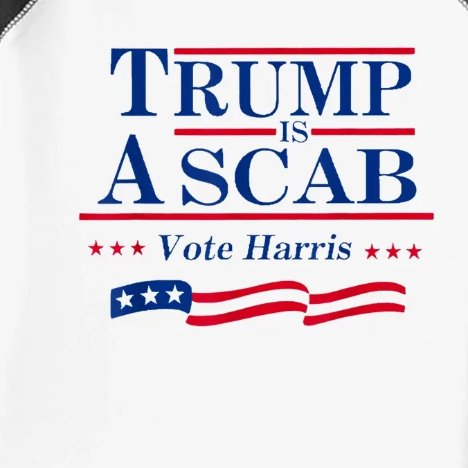 Trump Is A Scab Vote For Harris 2024 Infant Baby Jersey Bodysuit