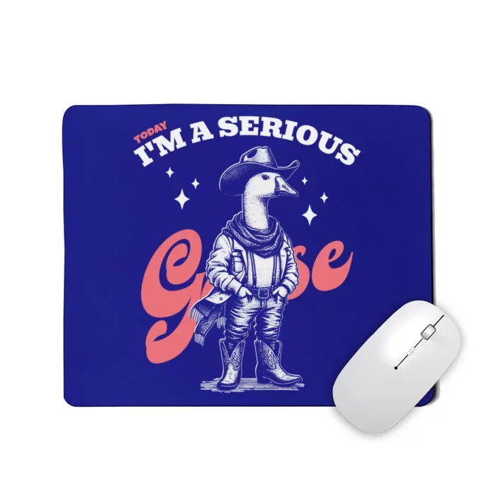 Today I Am A Serious Goose Silly Goose Weird Meme Gift Mousepad