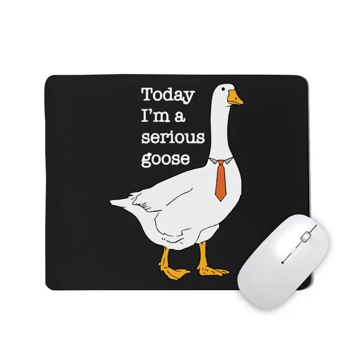 Today Im A Serious Goose Silly Goose Mousepad