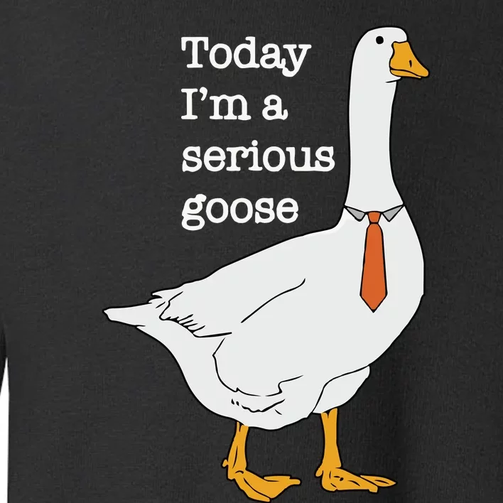 Today Im A Serious Goose Silly Goose Toddler Sweatshirt