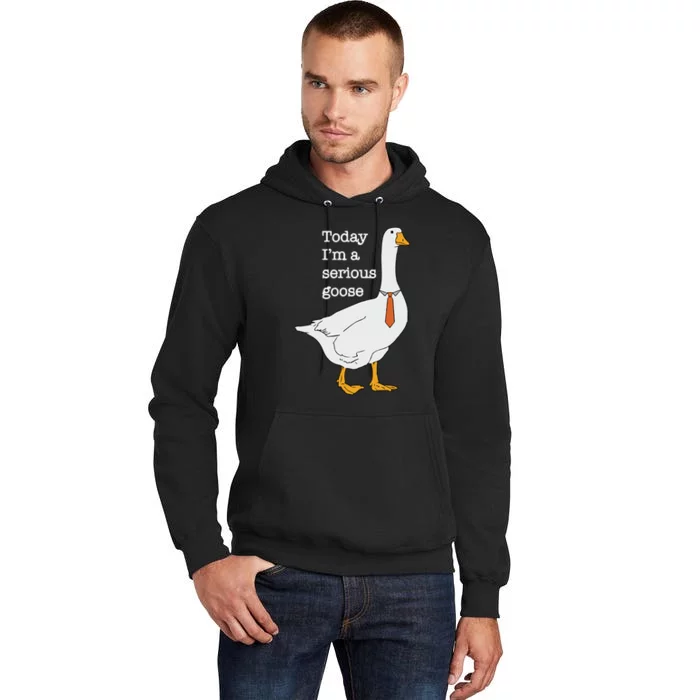 Today Im A Serious Goose Silly Goose Tall Hoodie