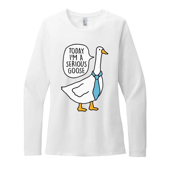 Today Im A Serious Goose Funny Serious Goose Womens CVC Long Sleeve Shirt