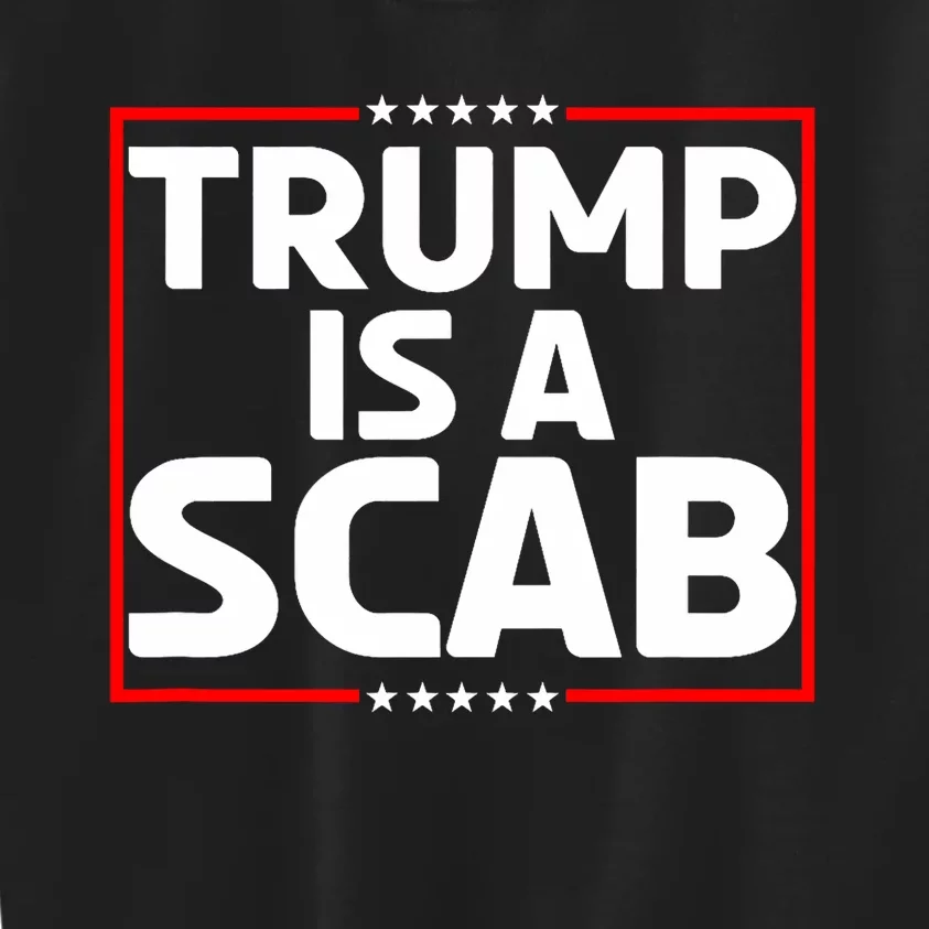 Trump Is A Scab Kids Sweatshirt