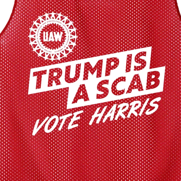 Trump Is A Scab Uaw Vote Kamala Harris 2024 Election Mesh Reversible Basketball Jersey Tank