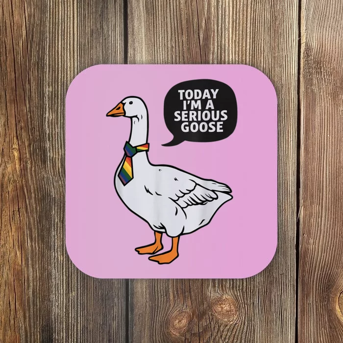 Today IM A Serious Goose Lgbt Cute Funny Serious Goose Coaster