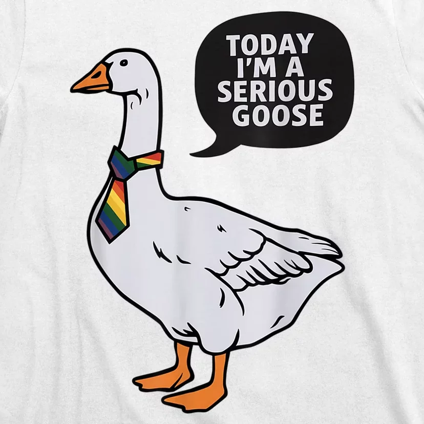 Today IM A Serious Goose Lgbt Cute Funny Serious Goose T-Shirt