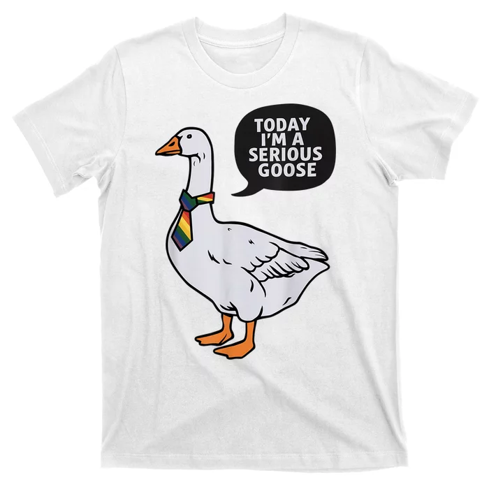 Today IM A Serious Goose Lgbt Cute Funny Serious Goose T-Shirt