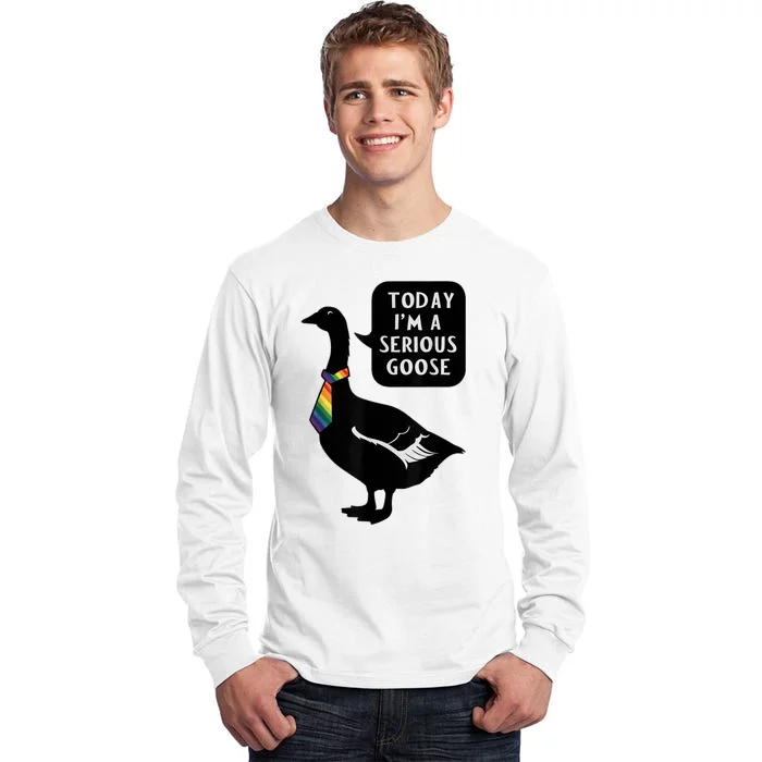 Today IM A Serious Goose Lgbt Cute Funny Serious Goose Tall Long Sleeve T-Shirt