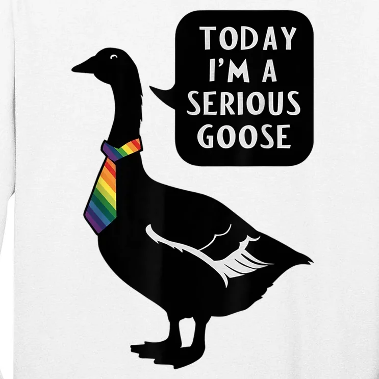 Today IM A Serious Goose Lgbt Cute Funny Serious Goose Tall Long Sleeve T-Shirt