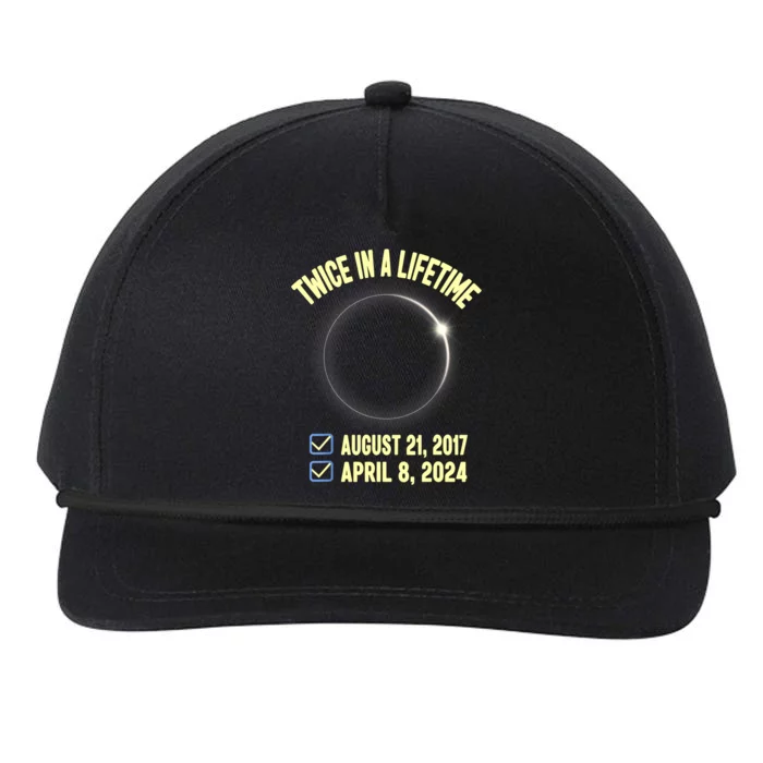 Twice In A Lifetime Solar Eclipse 2024 Total Eclipse Snapback Five-Panel Rope Hat