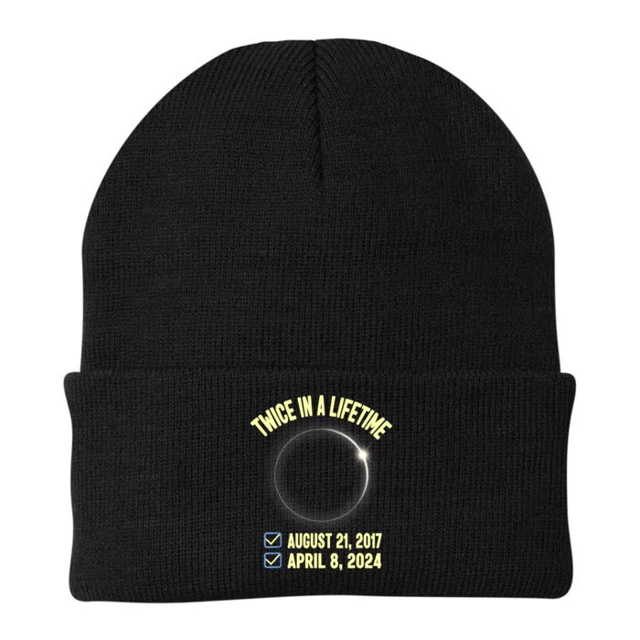 Twice In A Lifetime Solar Eclipse 2024 Total Eclipse Knit Cap Winter Beanie