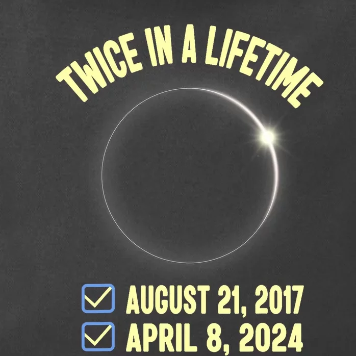 Twice In A Lifetime Solar Eclipse 2024 Total Eclipse Zip Tote Bag