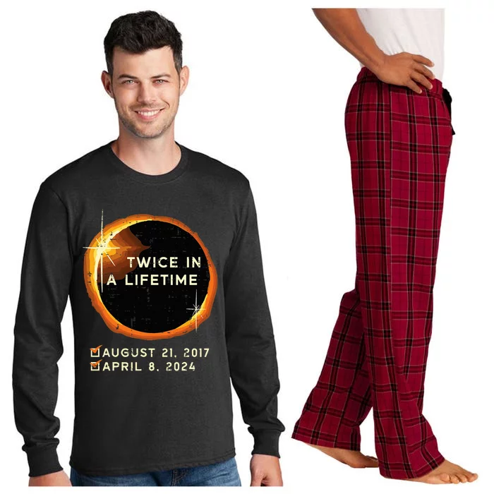 Twice In A Lifetime Total Solar Eclipse 2024 Long Sleeve Pajama Set