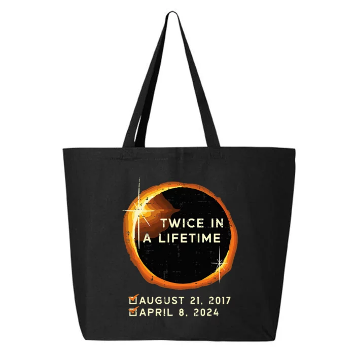 Twice In A Lifetime Total Solar Eclipse 2024 25L Jumbo Tote