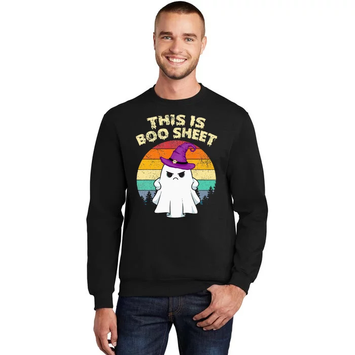 This Is Boo Sheet Ghost Retro Halloween Costume Sweatshirt