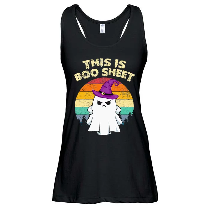 This Is Boo Sheet Ghost Retro Halloween Costume Ladies Essential Flowy Tank