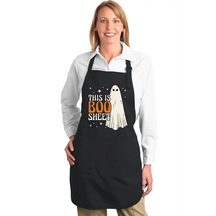 This Is Boo Sheet Funny Ghost Full-Length Apron With Pocket