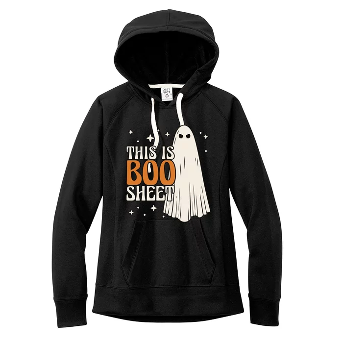 This Is Boo Sheet Funny Ghost Women's Fleece Hoodie