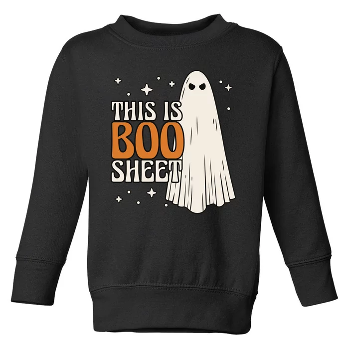 This Is Boo Sheet Funny Ghost Toddler Sweatshirt