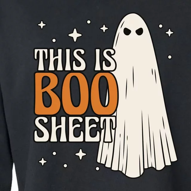 This Is Boo Sheet Funny Ghost Cropped Pullover Crew