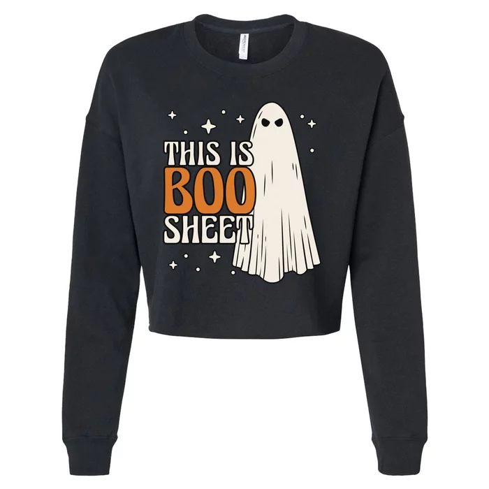 This Is Boo Sheet Funny Ghost Cropped Pullover Crew