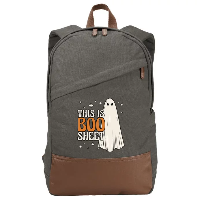 This Is Boo Sheet Funny Ghost Cotton Canvas Backpack