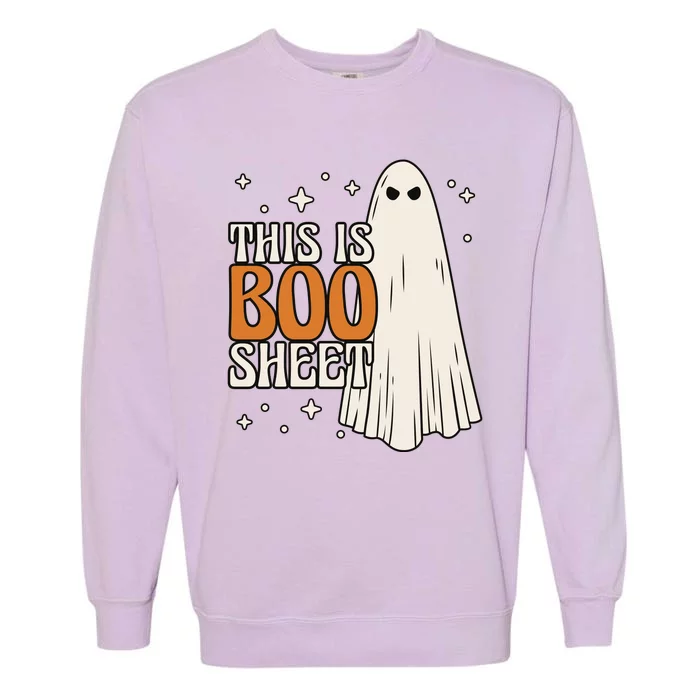 This Is Boo Sheet Funny Ghost Garment-Dyed Sweatshirt