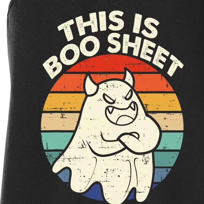 This Is Boo Sheet Cute Ghost Halloween Funny Kids Women's Racerback Tank