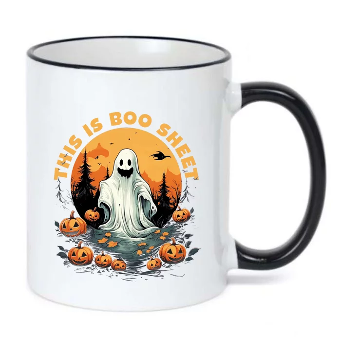 This Is Boo Sheet Halloween Funny Black Color Changing Mug