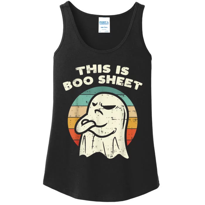 This Is Boo Sheet Ghost Retro Halloween Costume Men Women Ladies Essential Tank