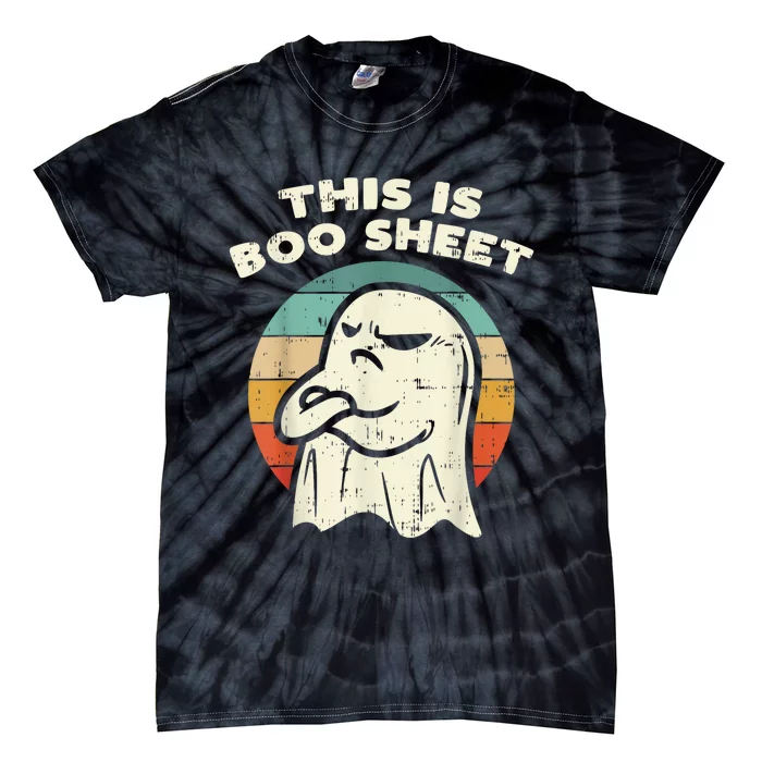 This Is Boo Sheet Ghost Retro Halloween Costume Men Women Tie-Dye T-Shirt