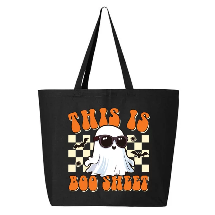 This Is Boo Sheet Ghost Groovy Halloween 25L Jumbo Tote