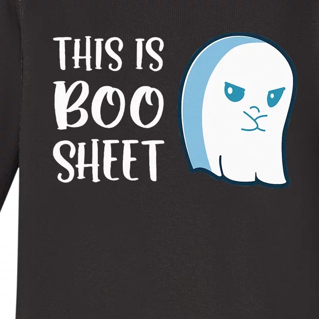 This Is Boo Sheet Funny Halloween Sayings Baby Long Sleeve Bodysuit