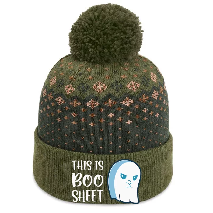 This Is Boo Sheet Funny Halloween Sayings The Baniff Cuffed Pom Beanie