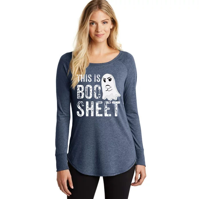 This Is Boo Sheet Bull Shit Halloween Ghost Gift Present Women's Perfect Tri Tunic Long Sleeve Shirt