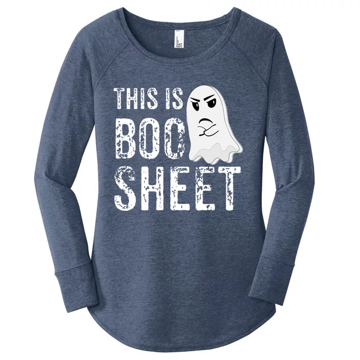 This Is Boo Sheet Bull Shit Halloween Ghost Gift Present Women's Perfect Tri Tunic Long Sleeve Shirt