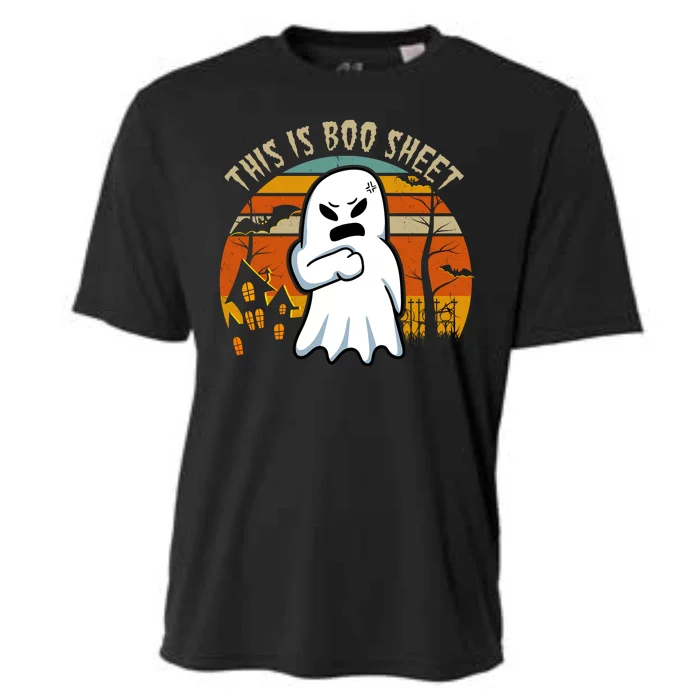 This Is Boo Sheet Ghost Spooky Sunset Funny Cooling Performance Crew T-Shirt