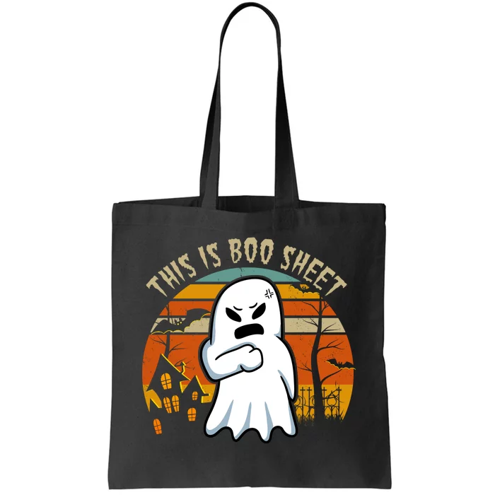 This Is Boo Sheet Ghost Spooky Sunset Funny Tote Bag