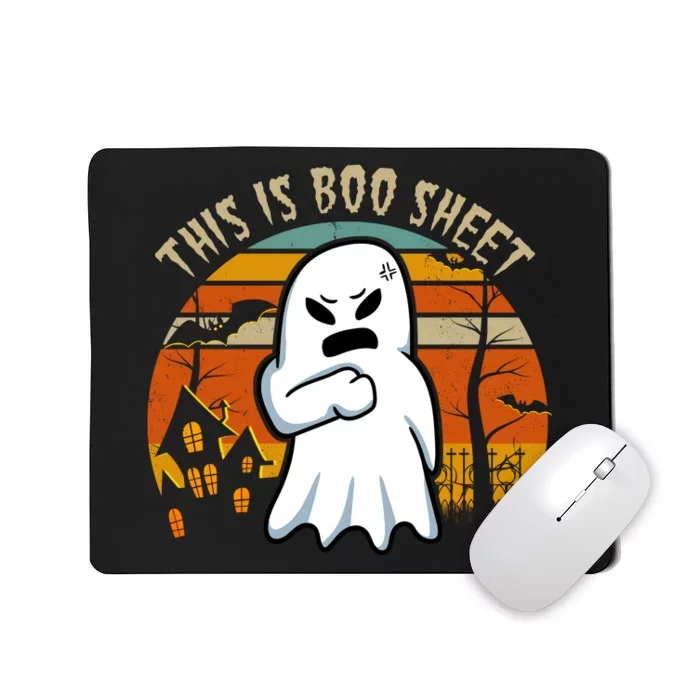 This Is Boo Sheet Ghost Spooky Sunset Funny Mousepad