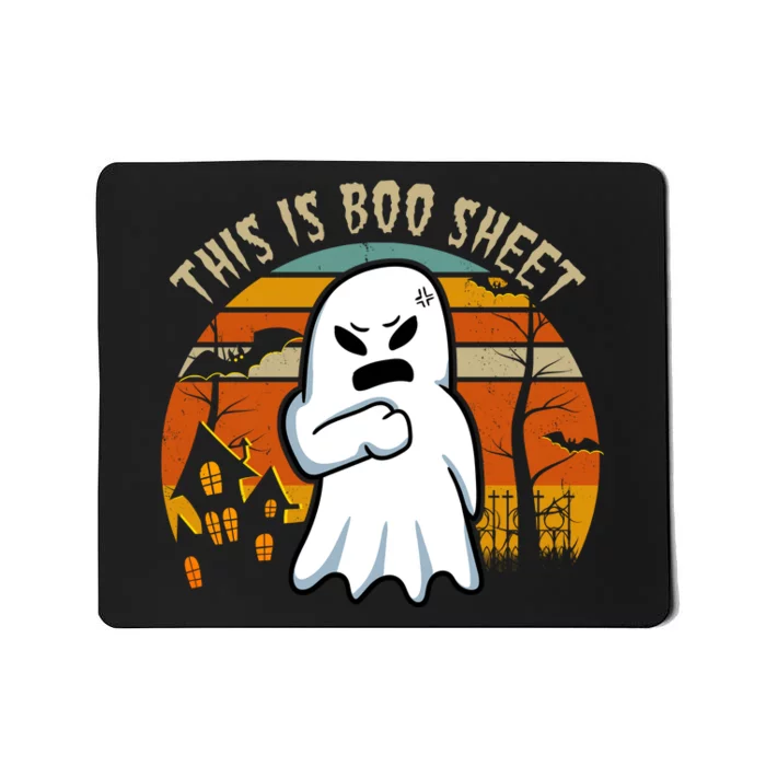 This Is Boo Sheet Ghost Spooky Sunset Funny Mousepad