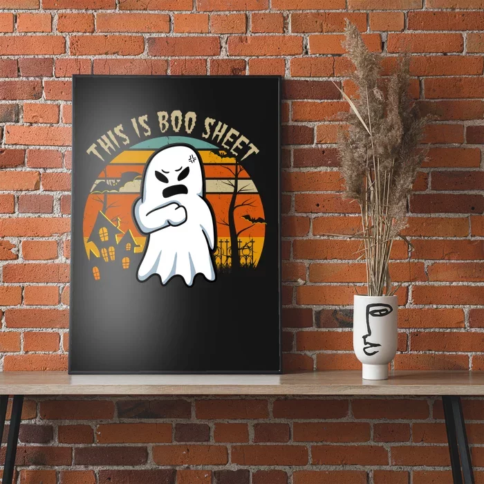 This Is Boo Sheet Ghost Spooky Sunset Funny Poster